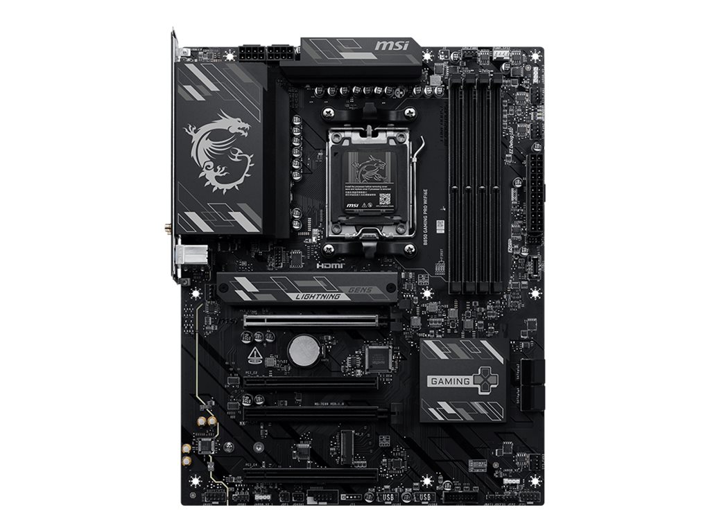 MSI B850 GAMING PRO WIFI6E - Motherboard - ATX - Socket AM5 - AMD B850 Chipsatz - USB 3.2 Gen 2, USB-C 3.2 Gen2, USB 3.2 Gen 1 - 2.5 Gigabit LAN, Wi-Fi 6E, Bluetooth - Onboard-Grafik (CPU erforderlich)