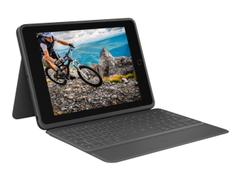 Logitech Rugged Folio - Tastatur und Foliohülle - Apple Smart connector - QWERTY - Italienisch - für Apple 10.2-inch iPad (7. Generation 8. Generation 9. Generation)