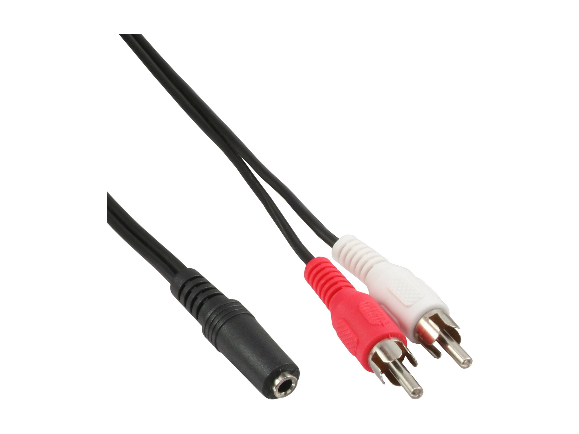 InLine CinchKlinke Kabel - 2x Cinch Stecker an 3,5mm Klinke Buchse - 0,2m