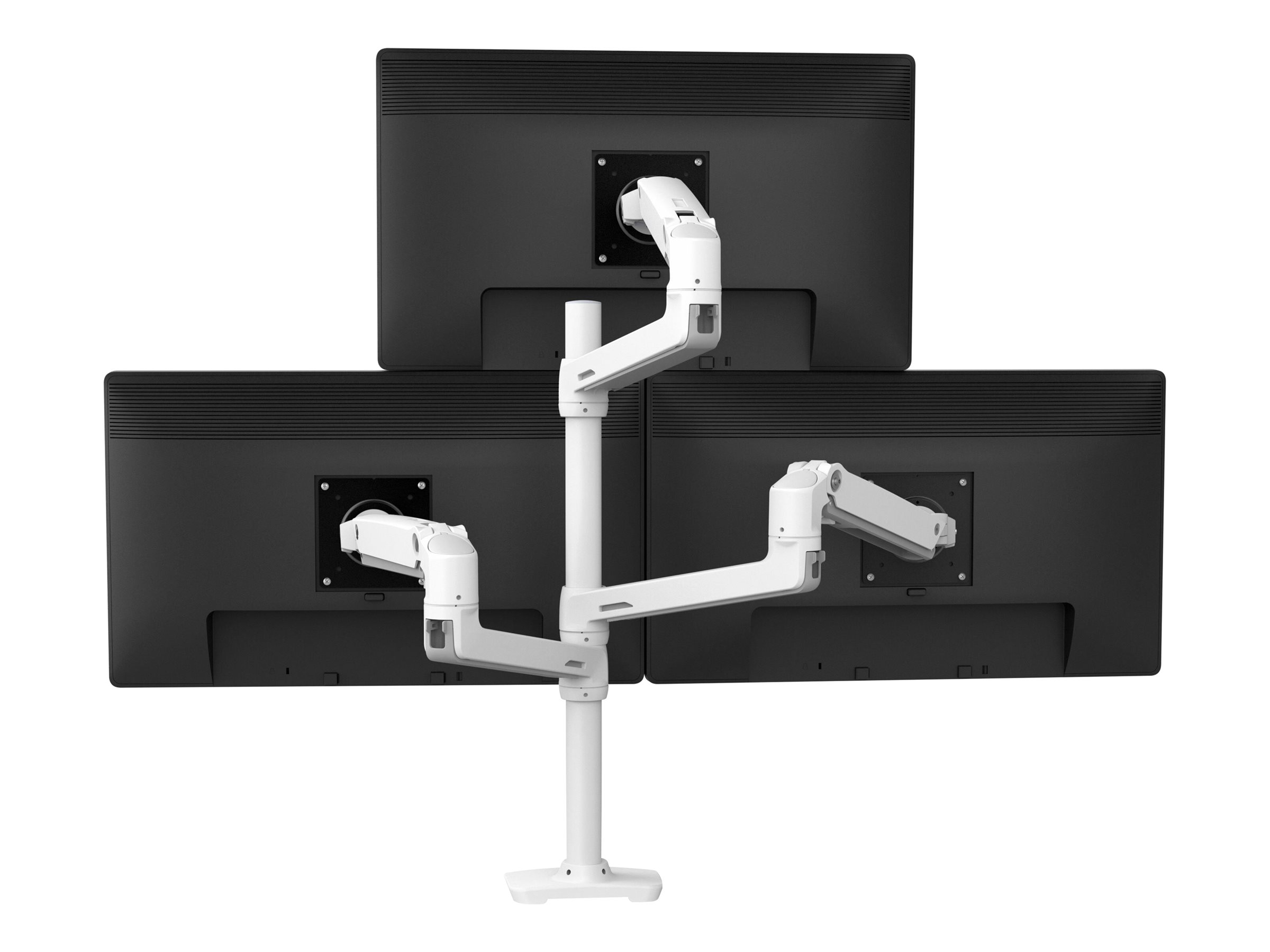 Ergotron LX - Befestigungskit (Doppelarm, hohe Säule) - für 2 LCD-Displays - Aluminium - weiß - Bildschirmgröße bis zu 101,6 cm (bis zu 40 Zoll)