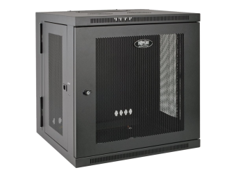 Tripp Eaton Tripp Lite Series 12U Wall Mount Rack Enclosure Server Cabinet Swinging Hinged Door Deep - Schrank Netzwerkschrank - geeignet für Wandmontage - Schwarz - 12U - 48.3 cm (19)