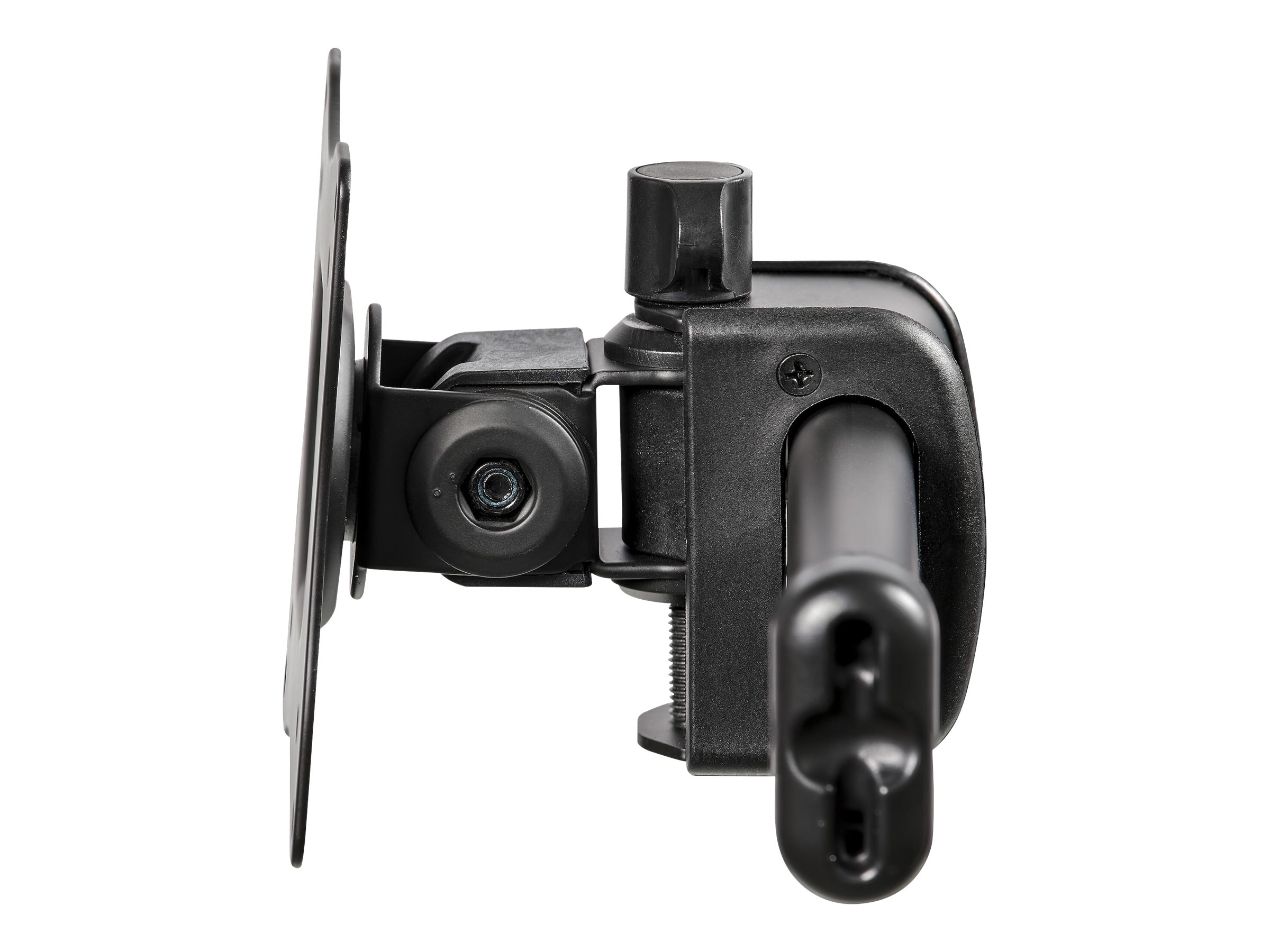 "StarTech.com Dreifach Monitorhalterung - Schwenkbar - Stahl und Aluminium - für VESA Monitore bis zu 27 Zoll - 3fach Monitorarm - Aufstellung (Abschlusskappen, Stange, Bodenplatte, Querstange, Unterlegscheiben, Schrauben, Manschette, 2 Monitorarme, VESA-