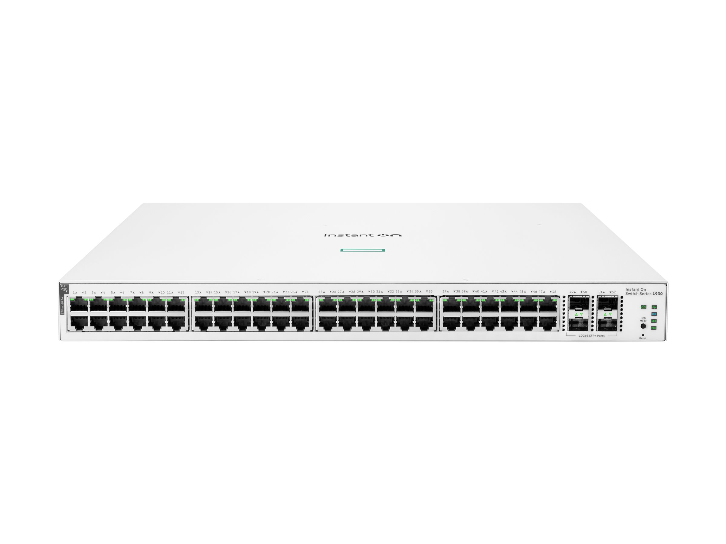 HPE Networking Instant On 1930 48G Class4 PoE 4SFPSFP+ 370W Switch - Switch - L3 - managed - 48 x 101001000 (PoE)