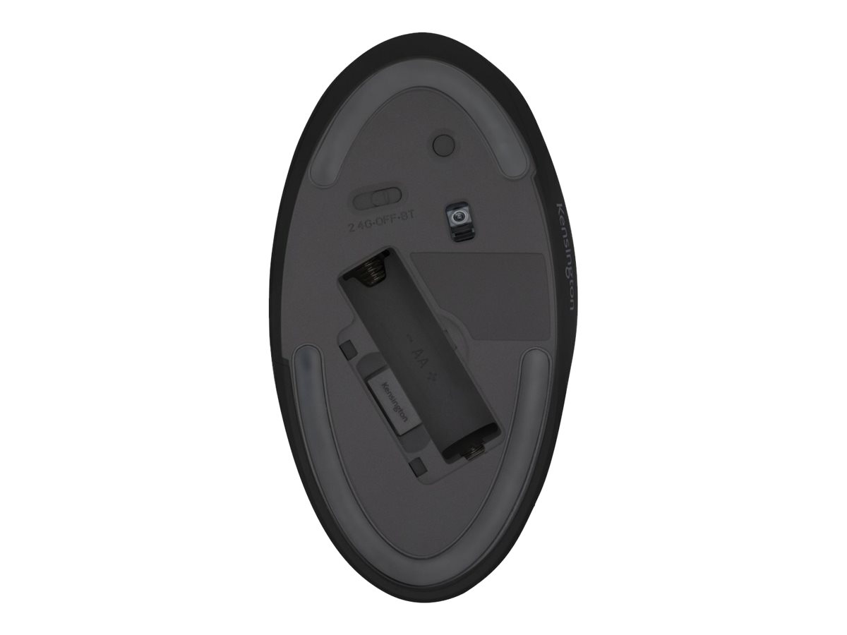 Kensington Pro Fit Ergo Wireless Mouse - Maus - ergonomisch - 5 Tasten - kabellos - 2.4 GHz, Bluetooth 4.0 LE - kabelloser Empfänger (USB)