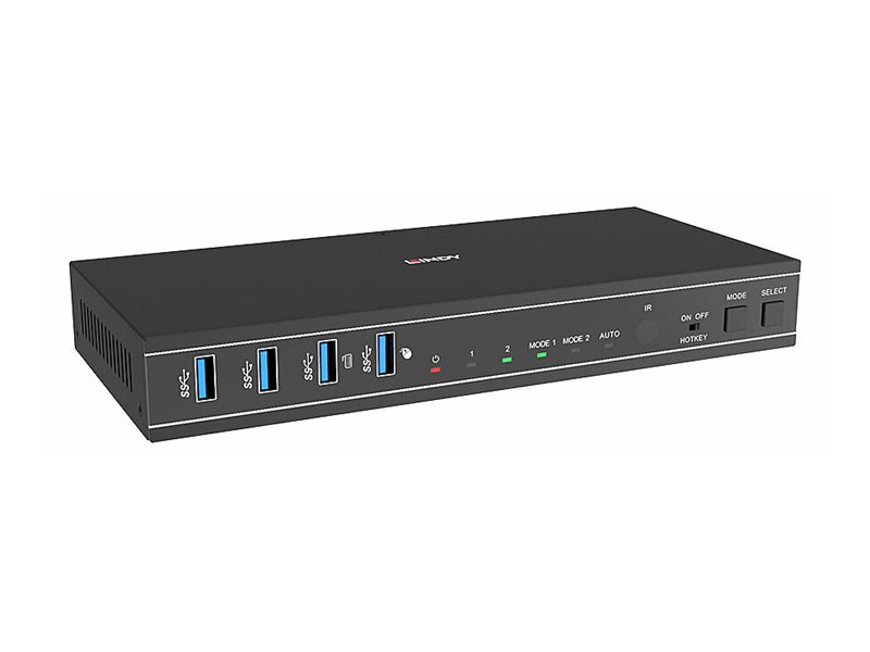 Lindy KVM-Audio-USB-Switch - Dual-Head, HDMI