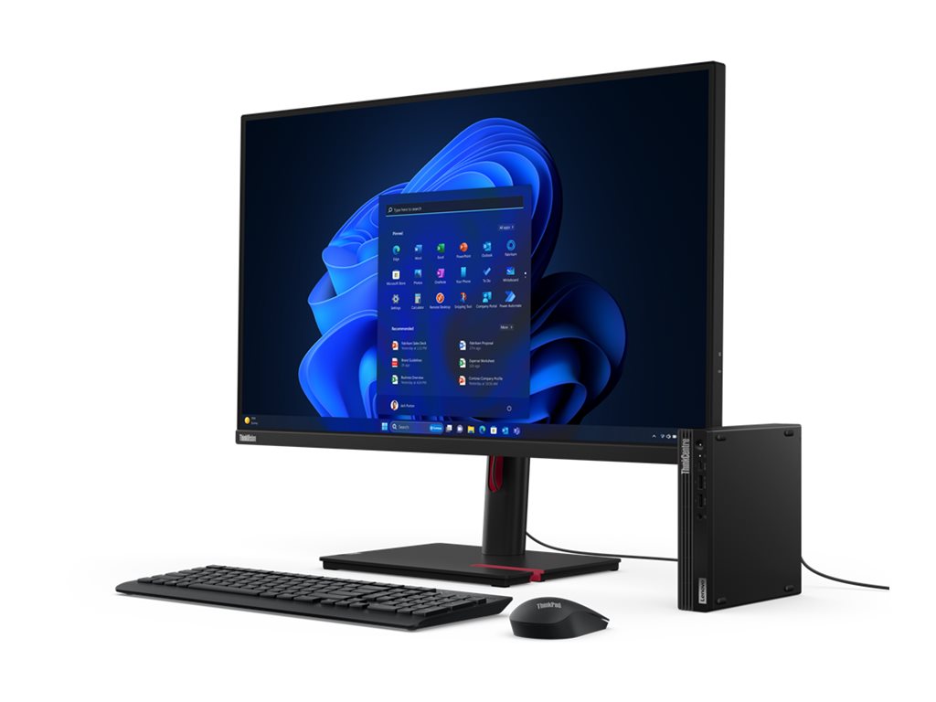 Lenovo ThinkCentre M70q Gen 5 12TD - Tiny - Core i5 13400T  1.3 GHz - RAM 16 GB - SSD 512 GB - TCG Opal Encryption, NVMe - UHD Graphics 730 - 1GbE, Wi-Fi 6E, Bluetooth 5.3 - WLAN 802.11abgnacax (Wi-Fi 6E)