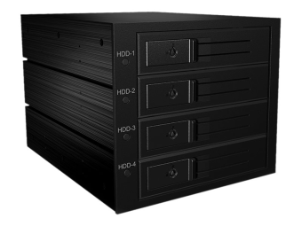 ICY BOX IB-564SAS-12G - Gehäuse für Speicherlaufwerke mit Lüfter - 3.5 (8.9 cm)