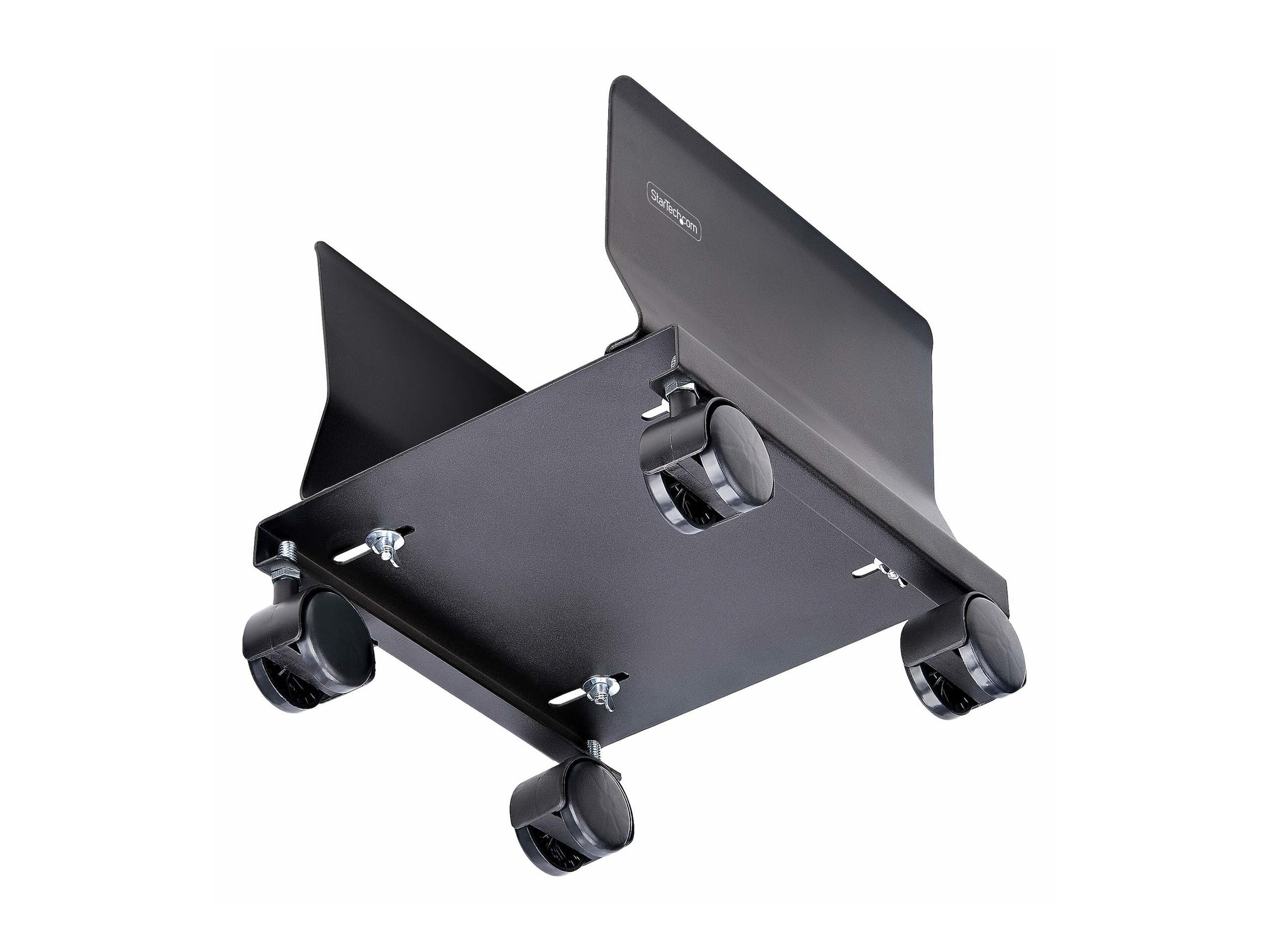 StarTech.com Computer Tower Cart Rolling CPU Caddy w Wheels, Adjustable