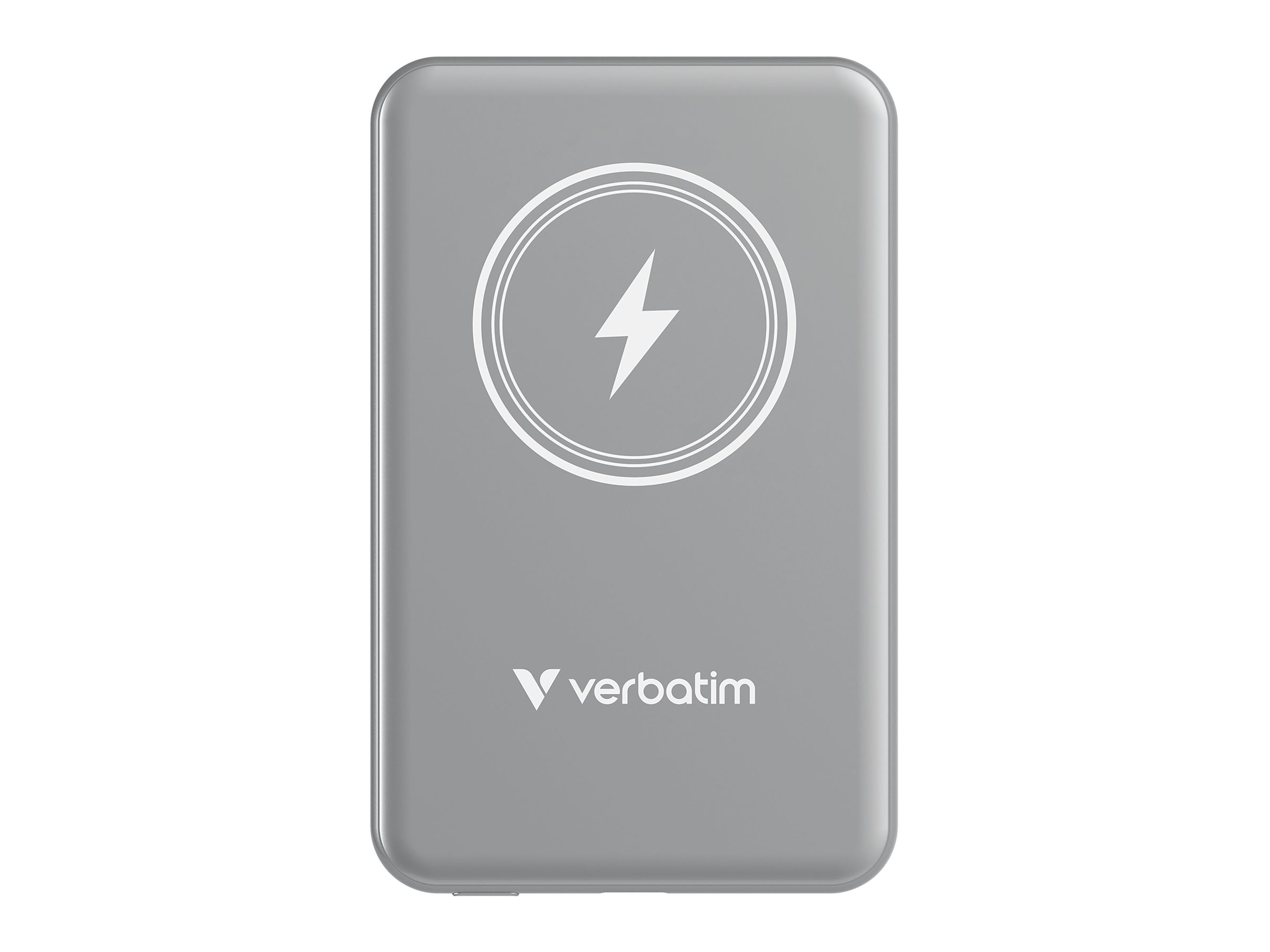 Verbatim Charge n Go - Induktive Power Bank - Magnethalterung - Li-Pol - 5000 mAh - 20 Watt - 2.4 A - Apple Fast Charge, PD 3.0, QC 3.0, Apple 2.4A, USB BC 1.2 (24 pin USB-C)
