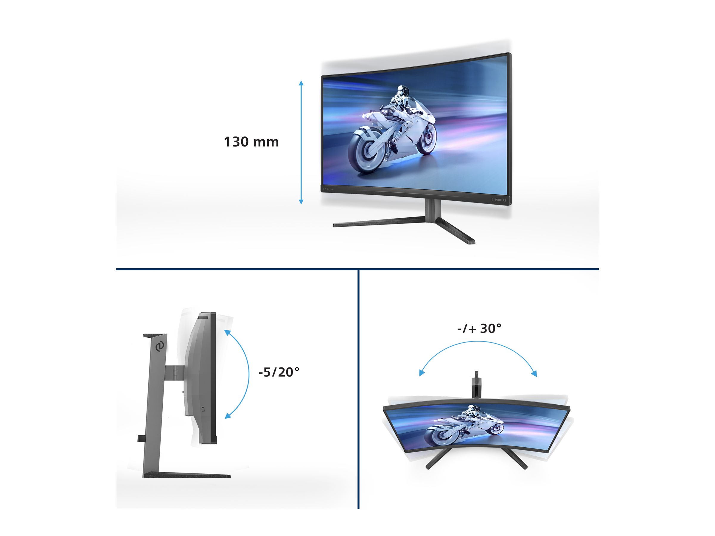 Philips Evnia 5000 27M2C5200W - LED-Monitor - Gaming - gebogen - 68.5 cm (27")