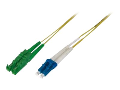 DIGITUS LWL Patchkabel E2000 (8° APC) auf LC (UPC) Singlemode