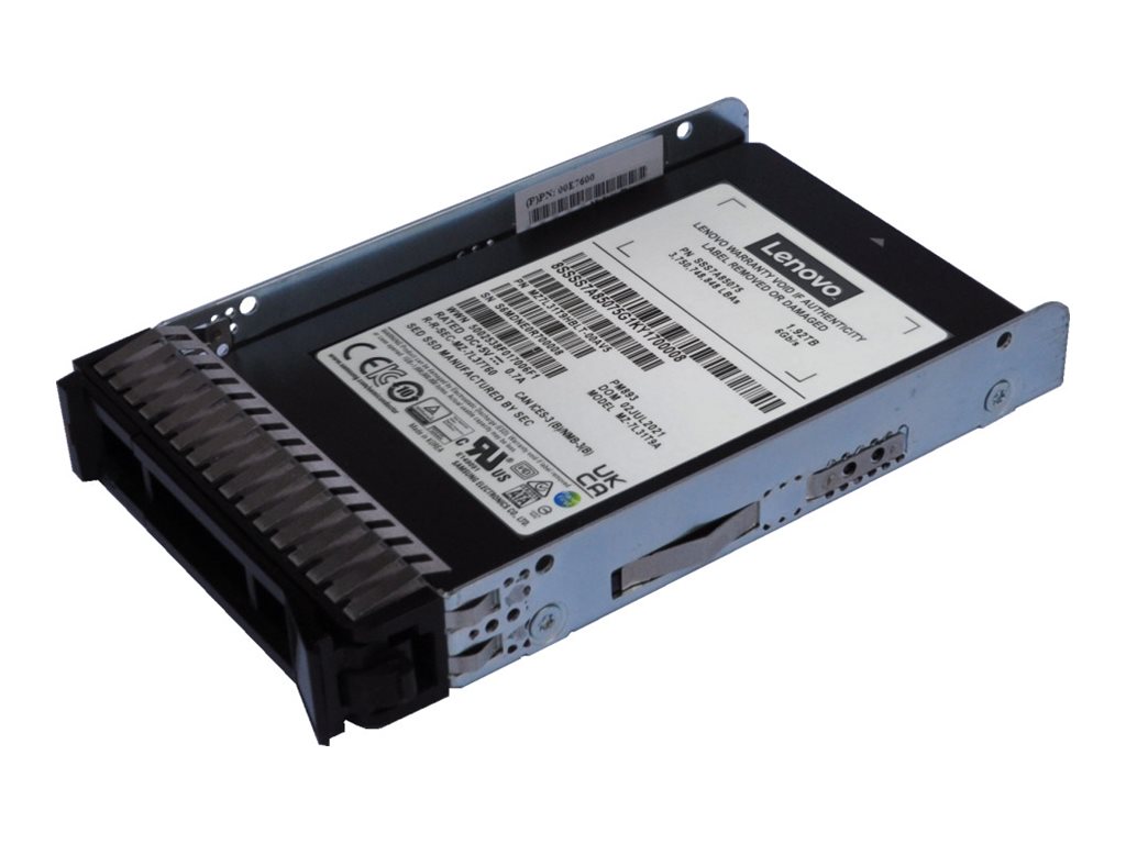 Lenovo SSD - Read Intensive - verschlüsselt - 3.84 TB - Anbieterunabhängig - Hot-Swap - 2.5" (6.4 cm)