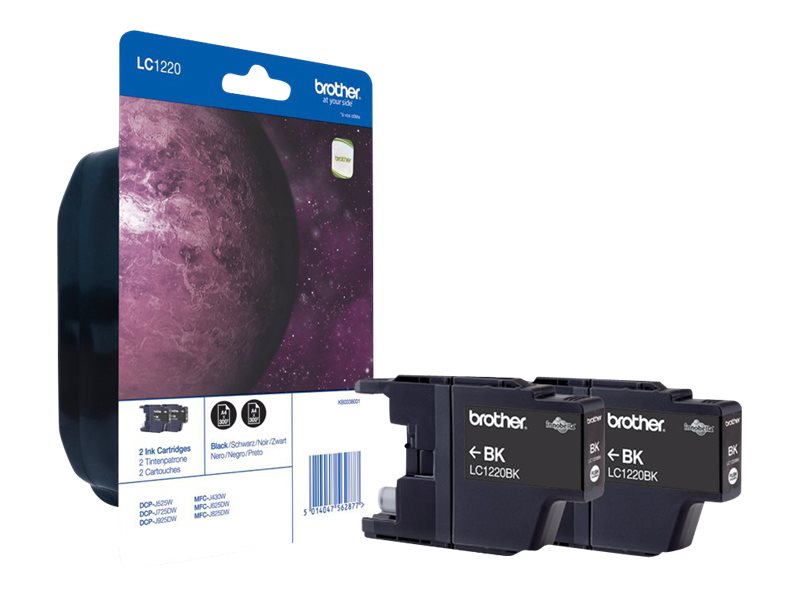 Brother LC1220BK Twin-Pack - 2er-Pack - Schwarz