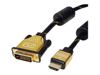 ROLINE Gold - Adapterkabel - Dual Link - DVI-D männlich zu HDMI männlich