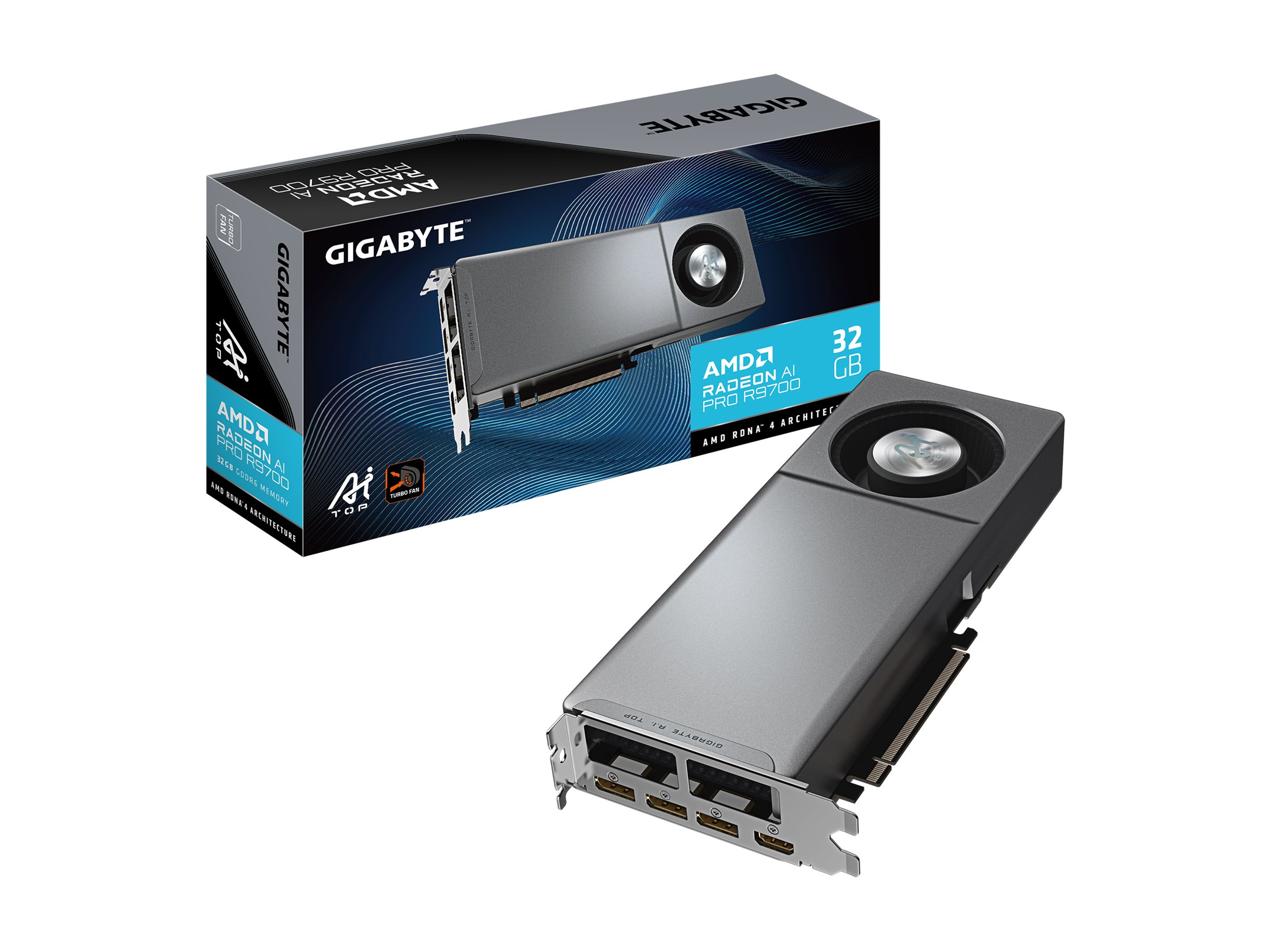 Gigabyte AI TOP - Rev 1 - Grafikkarte - Radeon AI PRO R9700