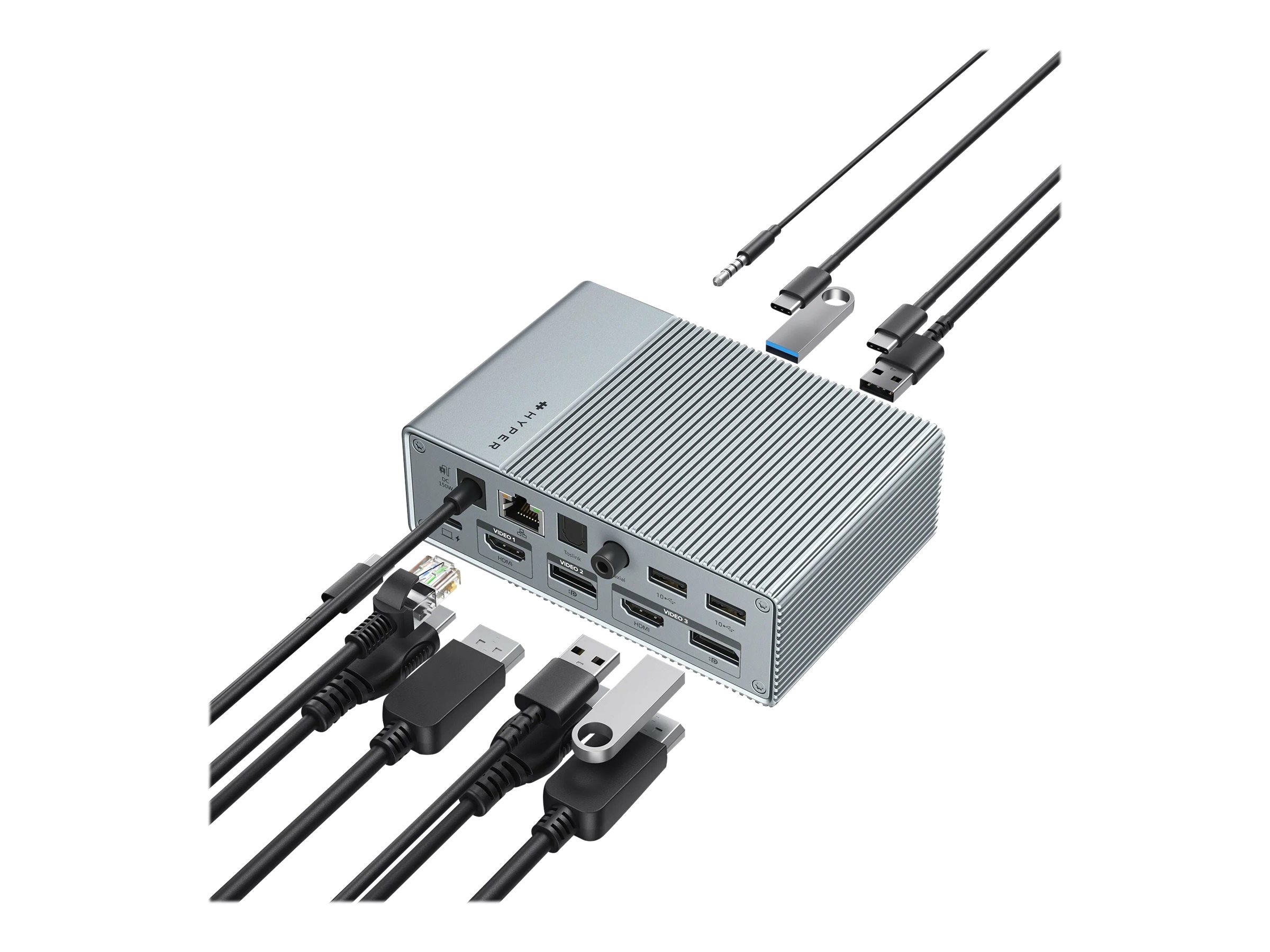 Targus HyperDrive GEN2 - Dockingstation - USB-C - 2 x HDMI, 2 x DP - 1GbE - für Apple MacBook Air (Mitte 2022)