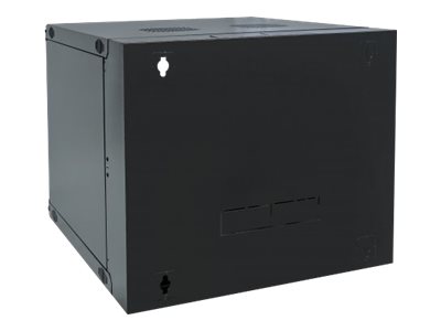 Intellinet Network Cabinet Wall Mount (Double Section Hinged Swing Out) 12U Usable Depth 235mmWidth 465mm Black Flatpack Max 30kg Swings out for access to back of cabinet when installed on wall 19 Parts for wall install (eg screwsrawl plugs)