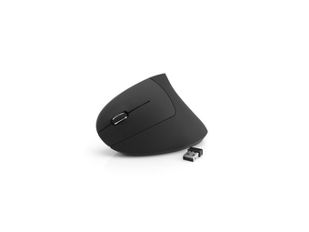 MEDIARANGE Vertikale Maus - ergonomisch - Für Linkshänder - optisch - 6 Tasten - kabellos - 2.4 GHz - kabelloser Empfänger (USB)