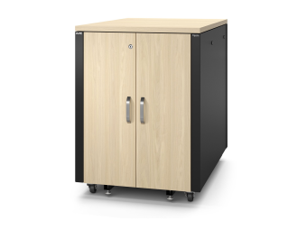 APC NetShelter - Schrank (horizontal) - schallisoliert - Wechselstrom 230 V - Ahorn - 17U - 48.3 cm (19)