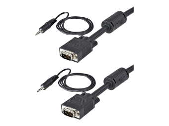 StarTech.com 5 m Monitor VGA Koaxial Videokabel mit Audio für hohe Auflösung - HD15 SteckerStecker - VGA-Kabel - HD-15 (VGA)