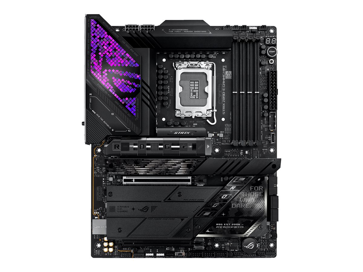 ASUS ROG STRIX Z890-E GAMING WIFI - Motherboard - ATX - LGA1851-Sockel - Z890 Chipsatz - USB-C 3.2 Gen 2x2, USB 3.2 Gen 1, USB 3.2 Gen 2, USB-C 3.2 Gen2, USB4 - 5 Gigabit Ethernet, Wi-Fi 7, Bluetooth - Onboard-Grafik (CPU erforderlich)
