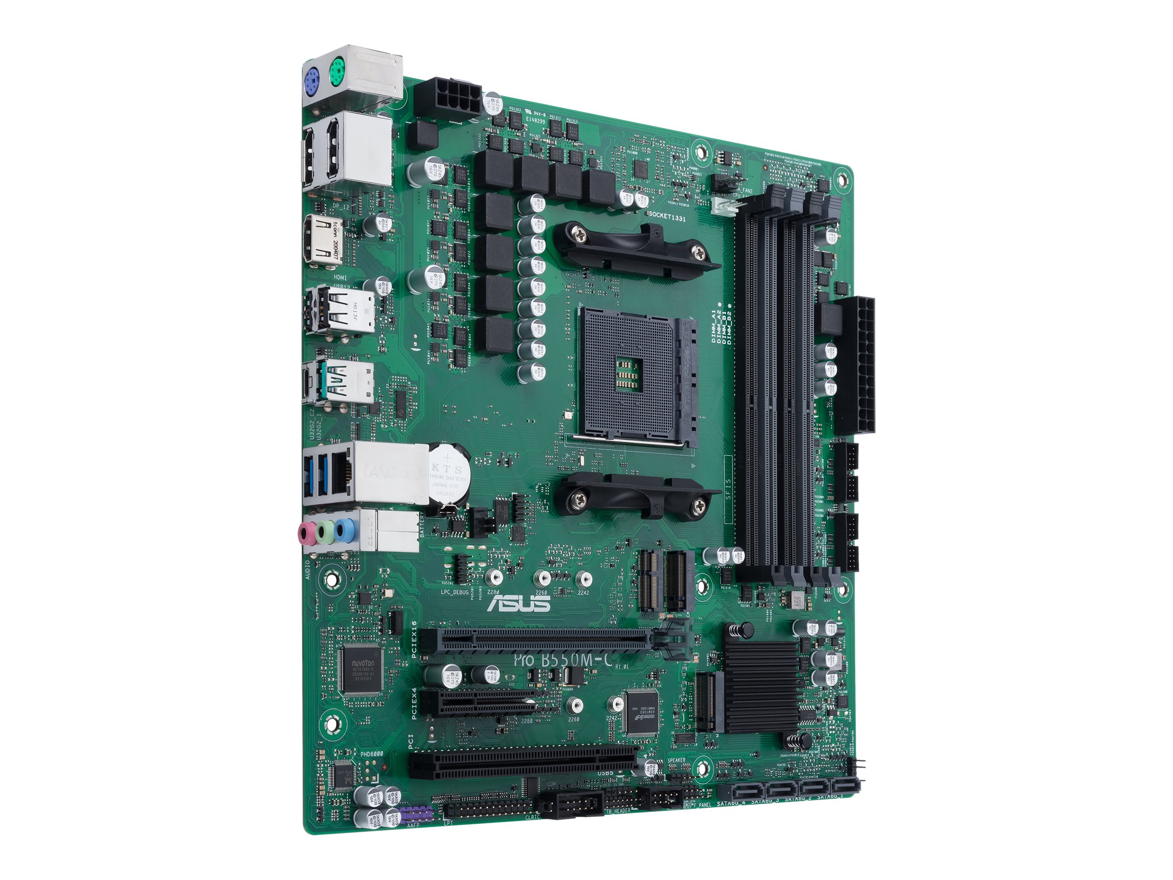 ASUS Pro B550M-CCSM - Motherboard - micro ATX - Socket AM4 - AMD B550 Chipsatz - USB 3.2 Gen 1, USB 3.2 Gen 2, USB-C Gen2 - Gigabit LAN - Onboard-Grafik (CPU erforderlich)