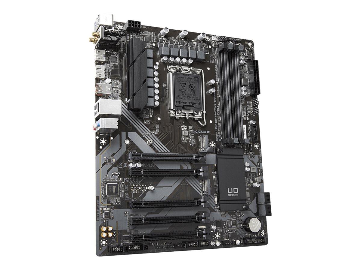 Gigabyte B760 DS3H AX DDR4 - 1.X - Motherboard - ATX - LGA1700-Sockel - B760 Chipsatz - USB-C 3.2 Gen 2x2 USB 3.2 Gen 2 USB 3.2 Gen 1 - Gigabit LAN Wi-Fi 6E - Onboard-Grafik (CPU erforderlich)