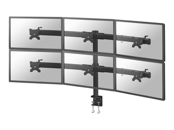 Neomounts FPMA-D700D6 - Befestigungskit - Voll beweglich - für 6 LCD-Displays - Schwarz - Bildschirmgröße 48.3-68.6 cm (19"-27")