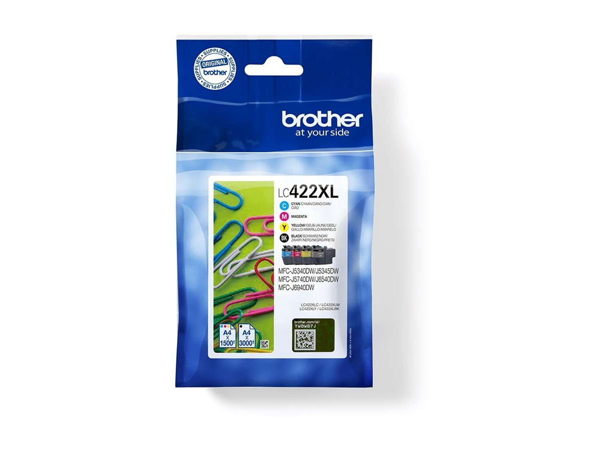 Brother LC422XL - 4er-Pack - Schwarz, Gelb, Cyan, Magenta