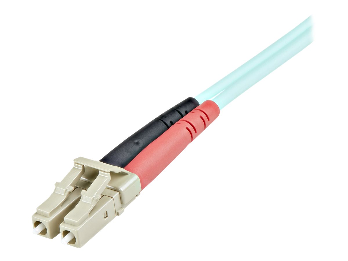 StarTech.com 1m (3ft) LCUPC to LCUPC OM3 Multimode Fiber Optic Cable, Full Duplex 50125Âµm Zipcord Fiber Cable, 100G Networks, LOMMFVCSEL, <0.3dB Low Insertion Loss - LSZH Fiber Patch Cord - Patch-Kabel - LC Multi-Mode (M)