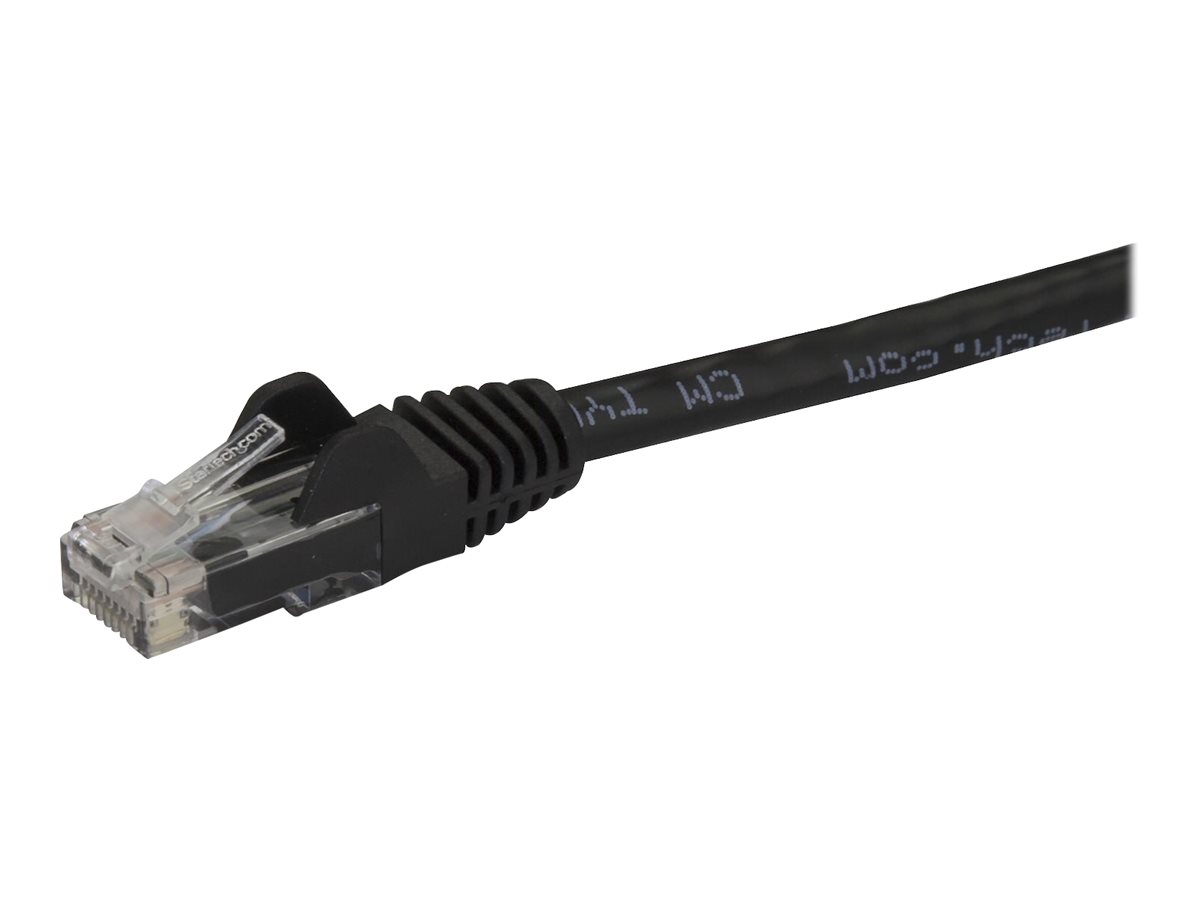StarTech.com 50cm CAT6 Ethernet Cable, 10 Gigabit Snagless RJ45 650MHz 100W PoE Patch Cord, CAT 6 10GbE UTP Network Cable wStrain Relief, Black, Wiring is UL CertifiedTIA - Category 6 - 24AWG (N6PATC50CMBK)