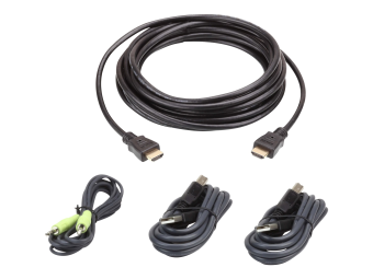 ATEN 2L-7D03UHX4 USB HDMI Secure KVM - Tastatur-  Video-  Maus-  Audio-  USB-Kabelkit