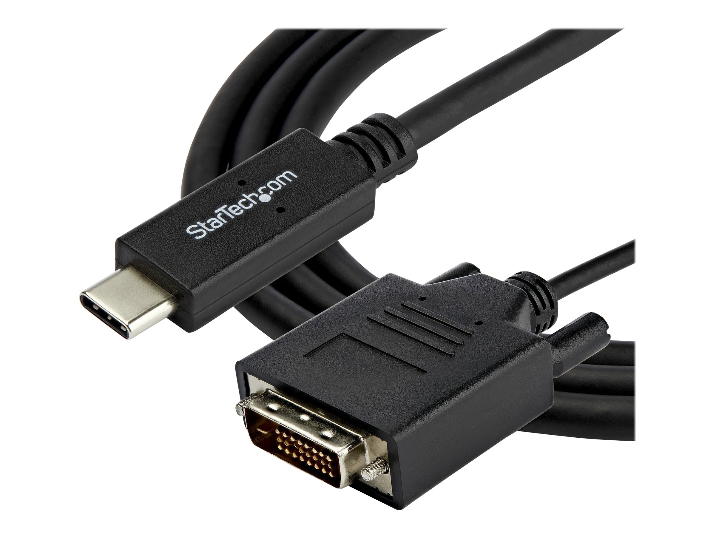 StarTech.com StarTech 3.3 ft  1 m USB-C to DVI Cable - USB Type-C Video Adapter Cable - 1920 x 1200 - Black (CDP2DVIMM1MB)