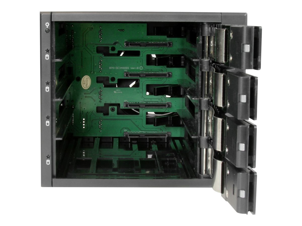 StarTech.com 4-fach 3,5 trägerloser SATA Festplatten Aluminium WechselrahmenBackplane - 4 Bay 3,5 Zoll (8,9cm)