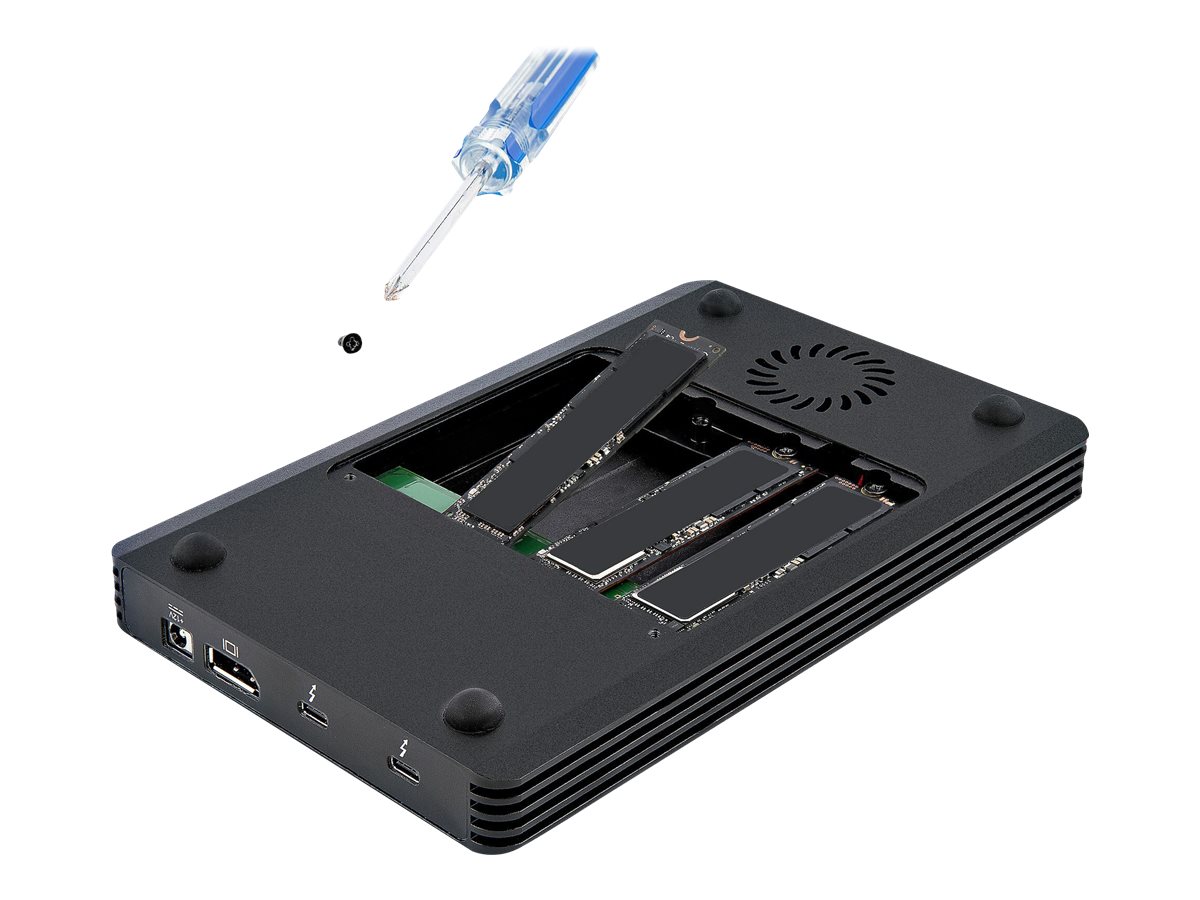 StarTech.com 4 Bay Thunderbolt 3&trade NVMe Gehäuse, für M.2 SSD, DP & 2x TB3 - Speichergehäuse - M.2 - M.2 NVMe Card  PCIe (NVMe)