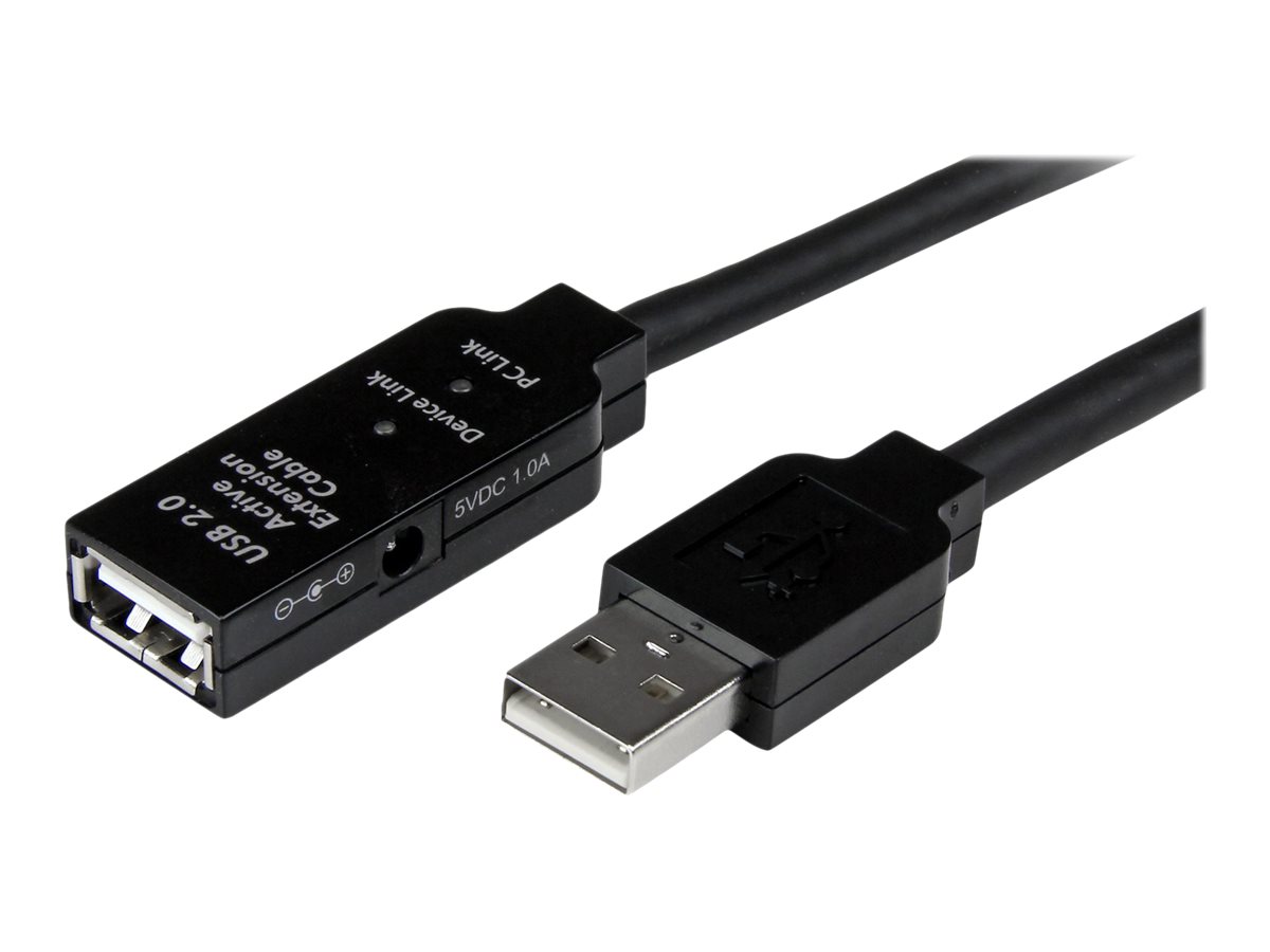StarTech.com 15m USB 2.0 Repeater Kabel - Aktives USB Verlängerungskabel mit Signalverstärker - 1 x USB Stecker 1 x USB Buchse - USB-Verlängerungskabel - USB (W)