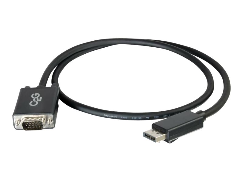 C2G 1m DisplayPort to VGA Adapter Cable - DP to VGA - Black - DisplayPort-Kabel - DisplayPort (M)
