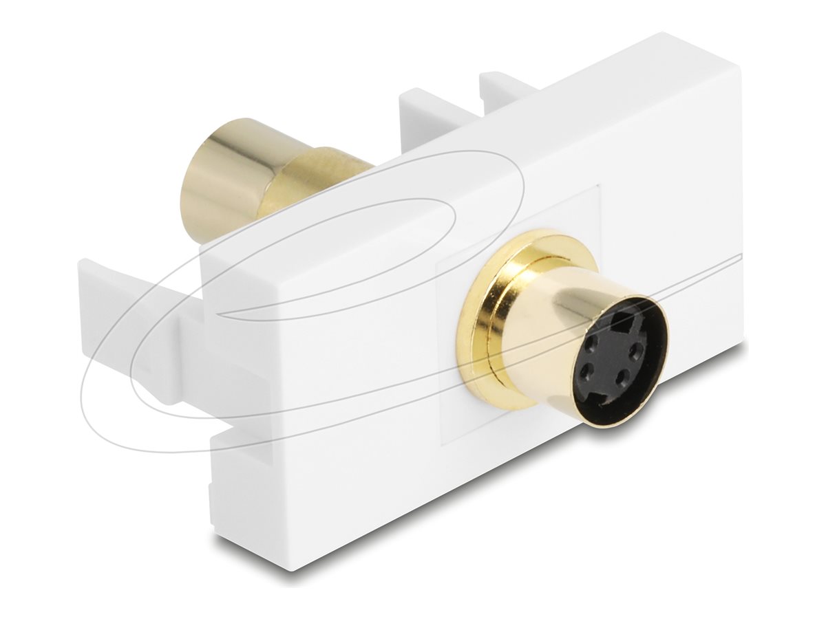 Delock Easy 45 - Einrastmodul - gold plated - 4-pin Mini-DIN ( female )