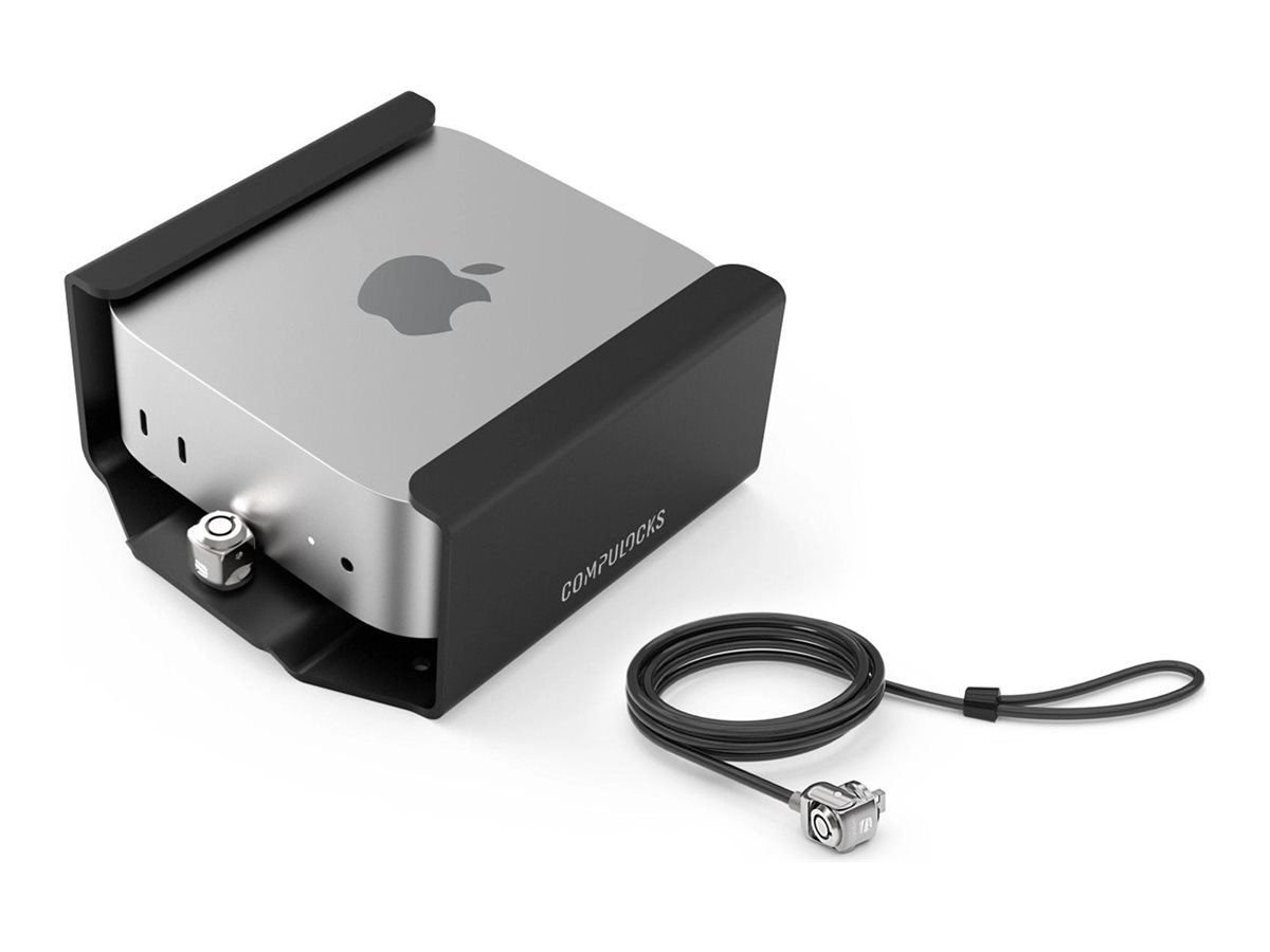 Compulocks Mac Mini Security Mount with Keyed Cable Lock - System Sicherheitsmontageset - geeignet für Wandmontage, Tisch montierbar, unter Tisch montierbar, am Monitor montierbar - Schwarz - für Apple Mac mini (M4, M4 Pro)