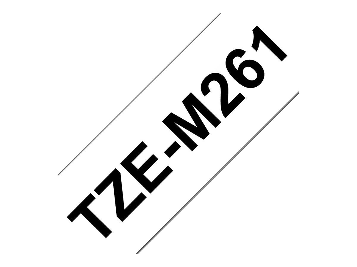 Brother TZe-M261 - Matt - selbstklebend - Schwarz auf matt Weiß - Rolle (3,6 cm x 8 m)