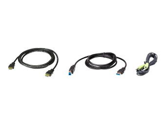 ATEN 2L-7D02UHX3 - Tastatur-  Video-  Maus- (KVM-)