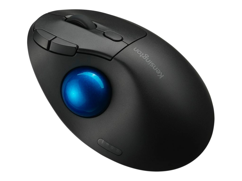 Kensington Pro Fit Ergo TB450 EQ - Trackball - ergonomisch - optisch - 7 Tasten - kabellos - 2.4 GHz, Bluetooth - kabelloser Empfänger (USB)