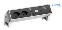 Bachmann DESK 2 - Steckdosenleiste - included mounting bracket - Eingabe, Eingang GST18 - Ausgangsanschlüsse 2 (2 x CEI 23-50 P 40, 24 pin USB-C)