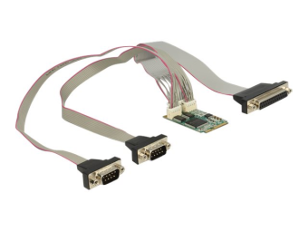 Delock MiniPCIe IO PCIe full size 2 x Serial RS-232 + 1 x Parallel
