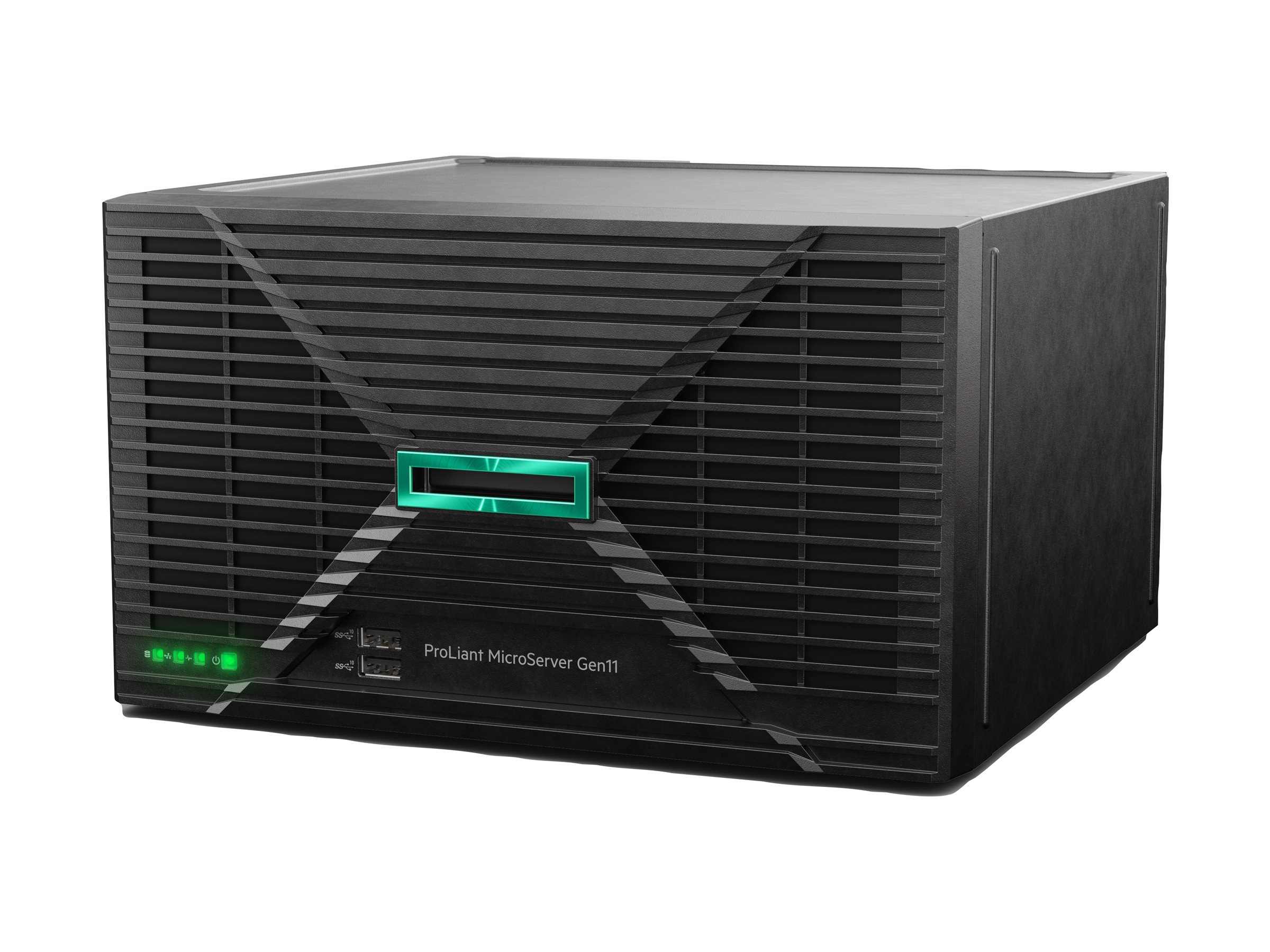 HPE ProLiant MicroServer Gen11 - Server - Ultra-Micro-Tower - 1-Weg - 1 x Xeon E-2434  3.4 GHz - RAM 32 GB - SATA - nicht Hot-Swap-fähig 8.9 cm (3.5")