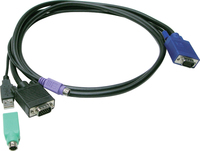 EFB Elektronik Slim 3-in-1 USB PS2 KVM KVM Combo cable- 3m