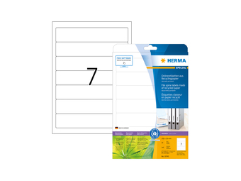 HERMA 10745 - Weiß - Selbstklebendes Druckeretikett - Gestanztes Etikett - Papier - LaserInkjet - Dauerhaft
