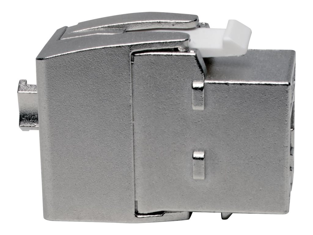 Eaton Tripp Lite Series Cat6aCat6Cat5e Toolless Keystone Jack RJ45, Shielded, Dust Cap PoEPoE+ Compliant, TAA