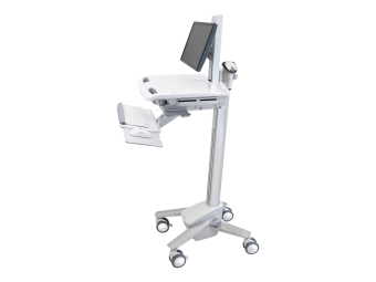 "Ergotron sv40 - Wagen - Konstante Krafttechnologie - für LCD-Display  PC-Ausrüstung - mit LCD-Drehpunkt - verriegelbar - medizinisch - Aluminium, verzinker Stahl, hochwertiger Kunststoff - Grau, weiß, Polished Aluminum - Bildschirmgröße bis zu 61 cm (b