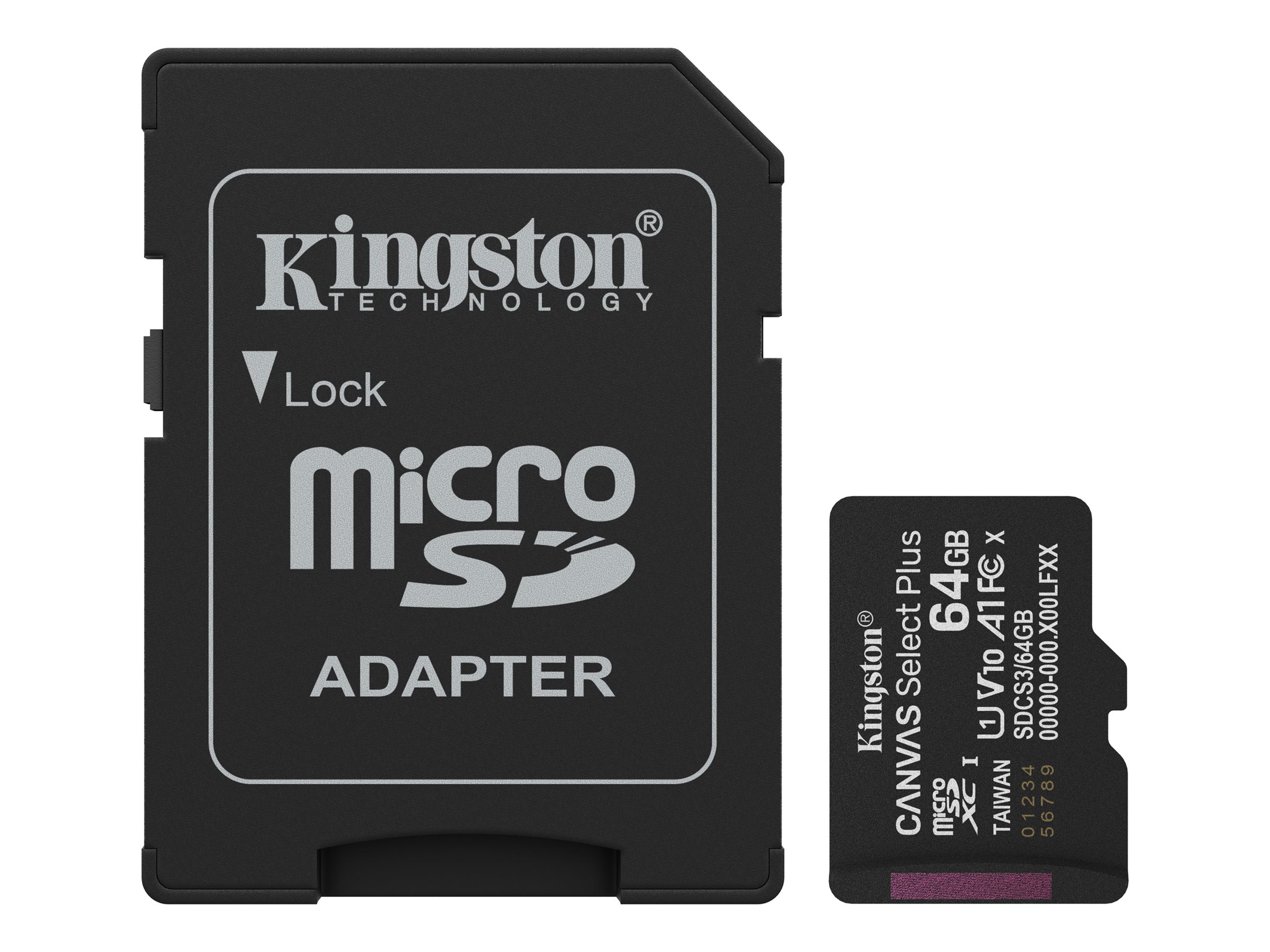 Kingston Canvas Select Plus - Flash-Speicherkarte (microSDXC-an-SD-Adapter inbegriffen)